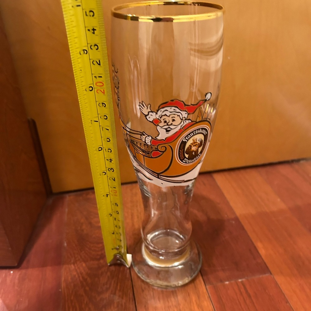 FRANZISKANER WEISSBIER SANTA PILSNER BEER GLASS